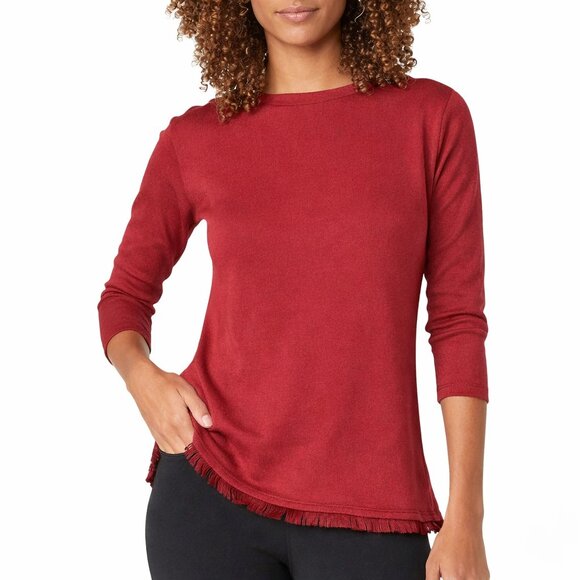 Spartina 449 Tops - Spartina 449 Hudson Fringe Brock Red Long Sleeve Button Preppy Casual Top Size L